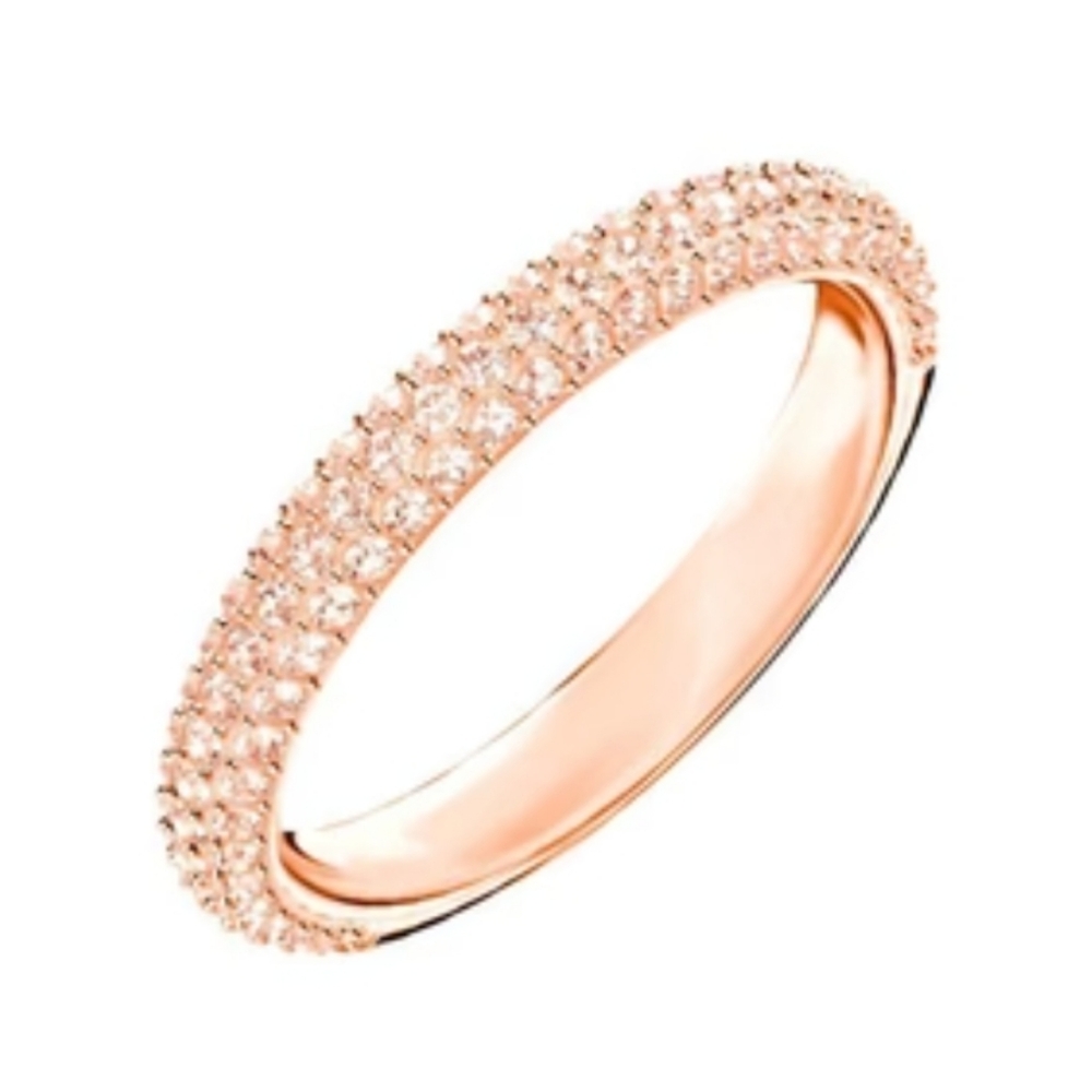 Swarovski Rose Gold Pave Ring Size 58/ US 8